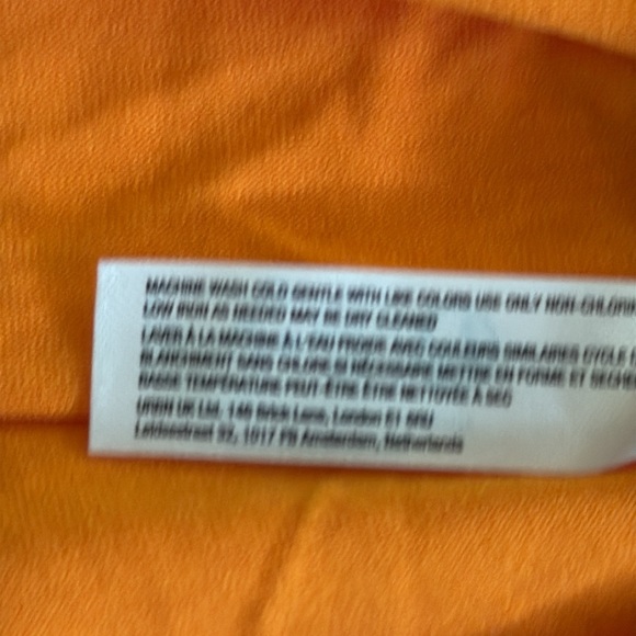 NWT By Anthropologie Asymmetrical Halter Orange Mini Dress Size Large - Picture 14 of 15